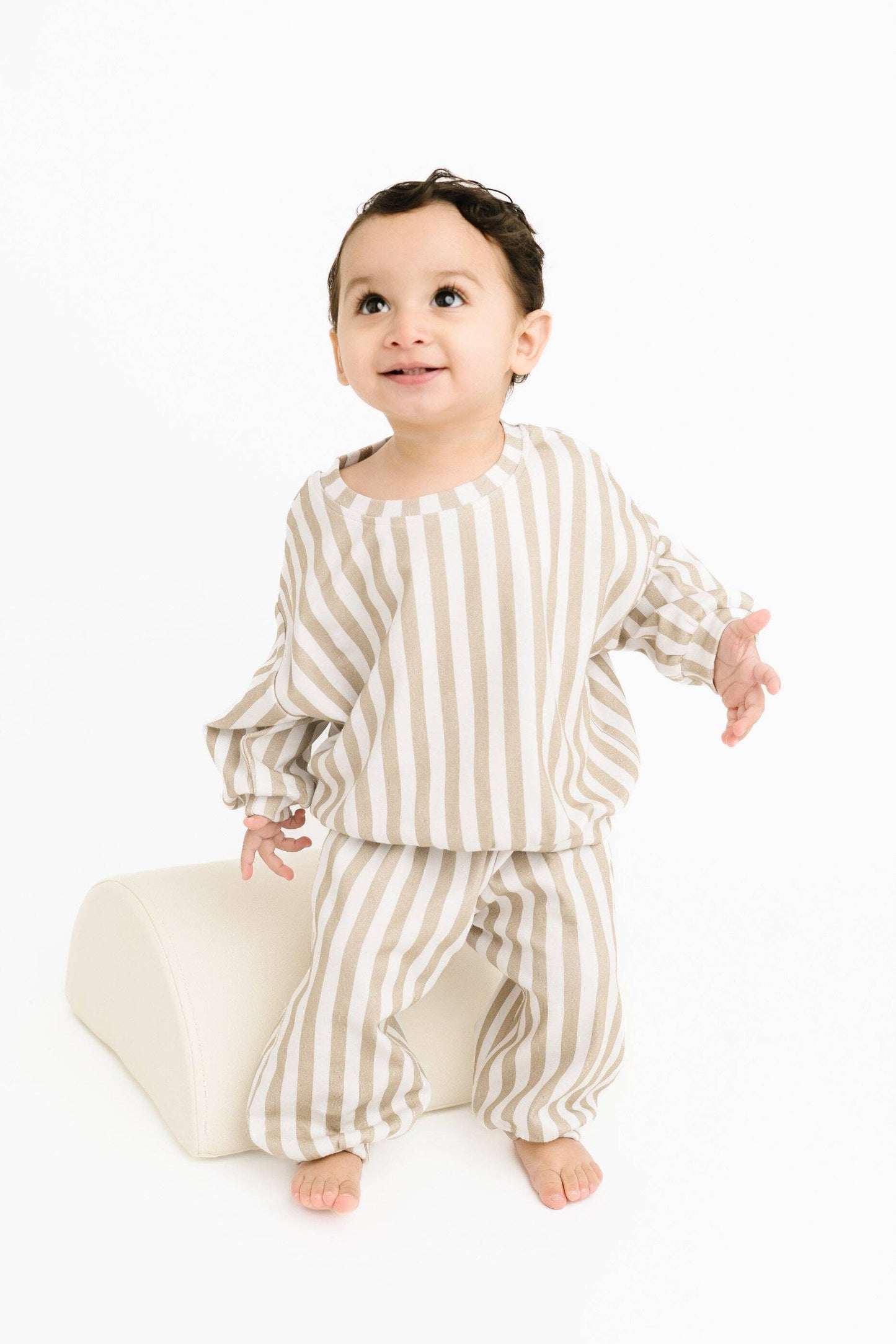 Khaki Stripe Sweatsuit