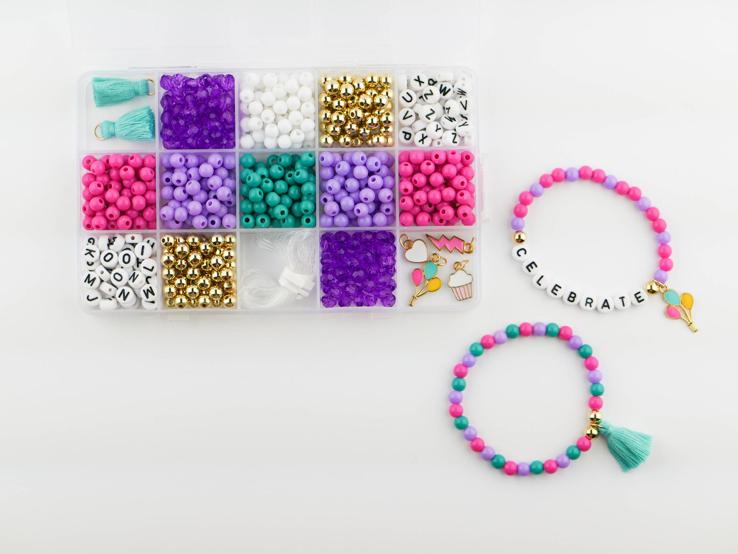 Birthday Wishes DIY Stretchy Bracelet Craft Kit Gift