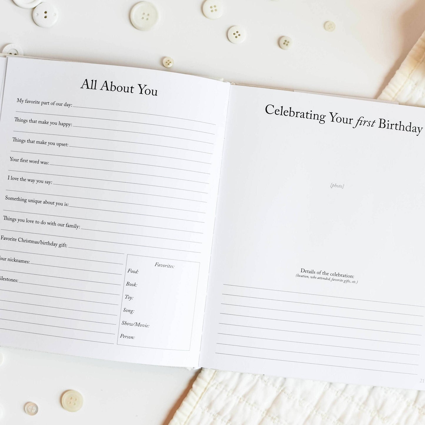 Baby Memory and Photo Book