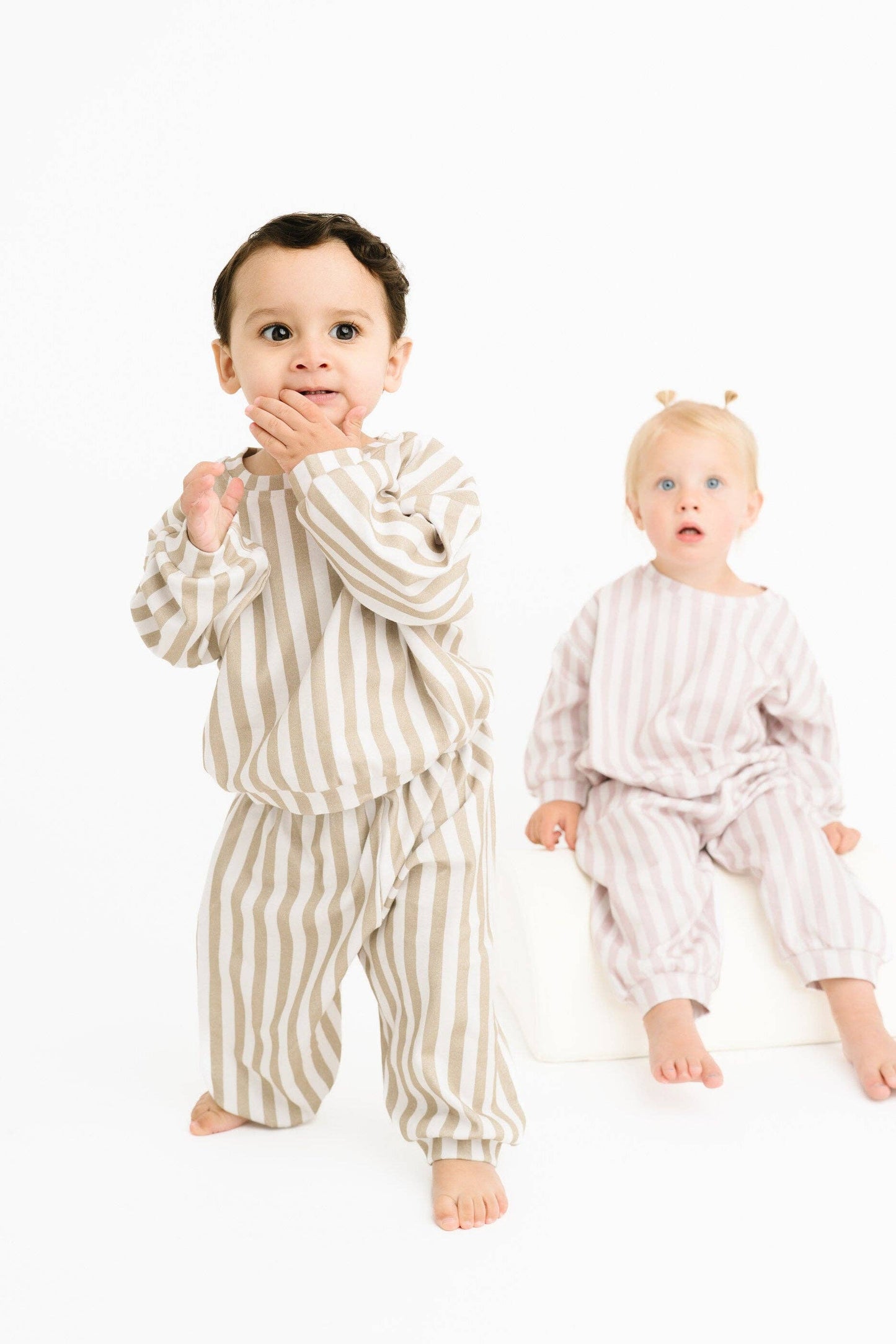 Khaki Stripe Sweatsuit