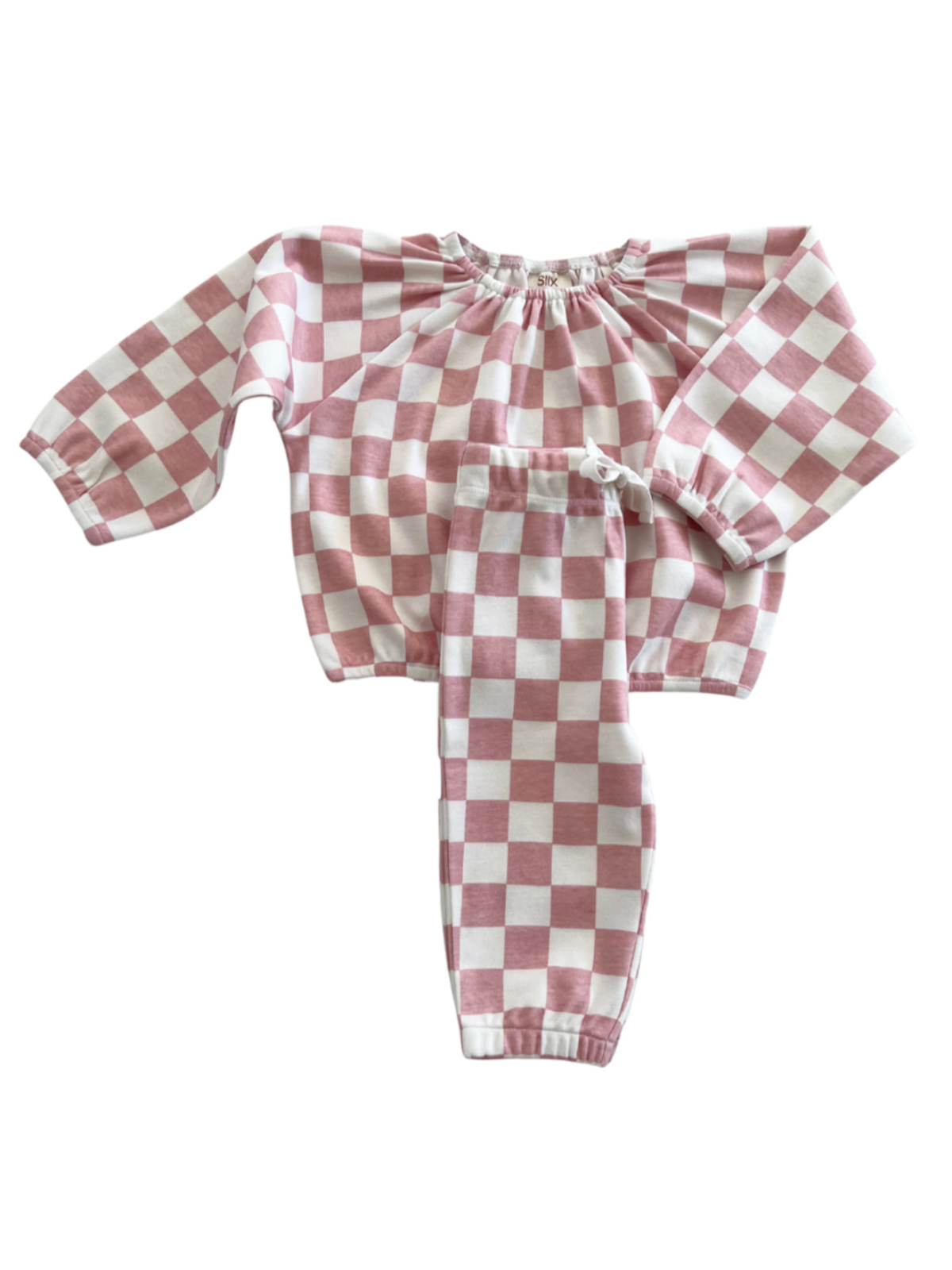 Strawberry Checkerboard Top + Pant Set