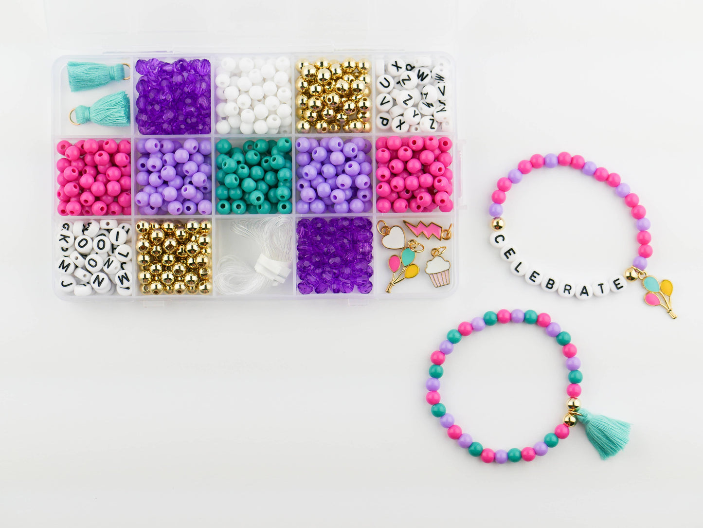 Birthday Wishes DIY Stretchy Bracelet Craft Kit Gift