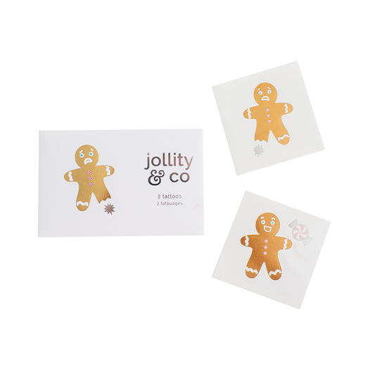 Gingerbread Men Temporary Tattoos - 2 Pk.