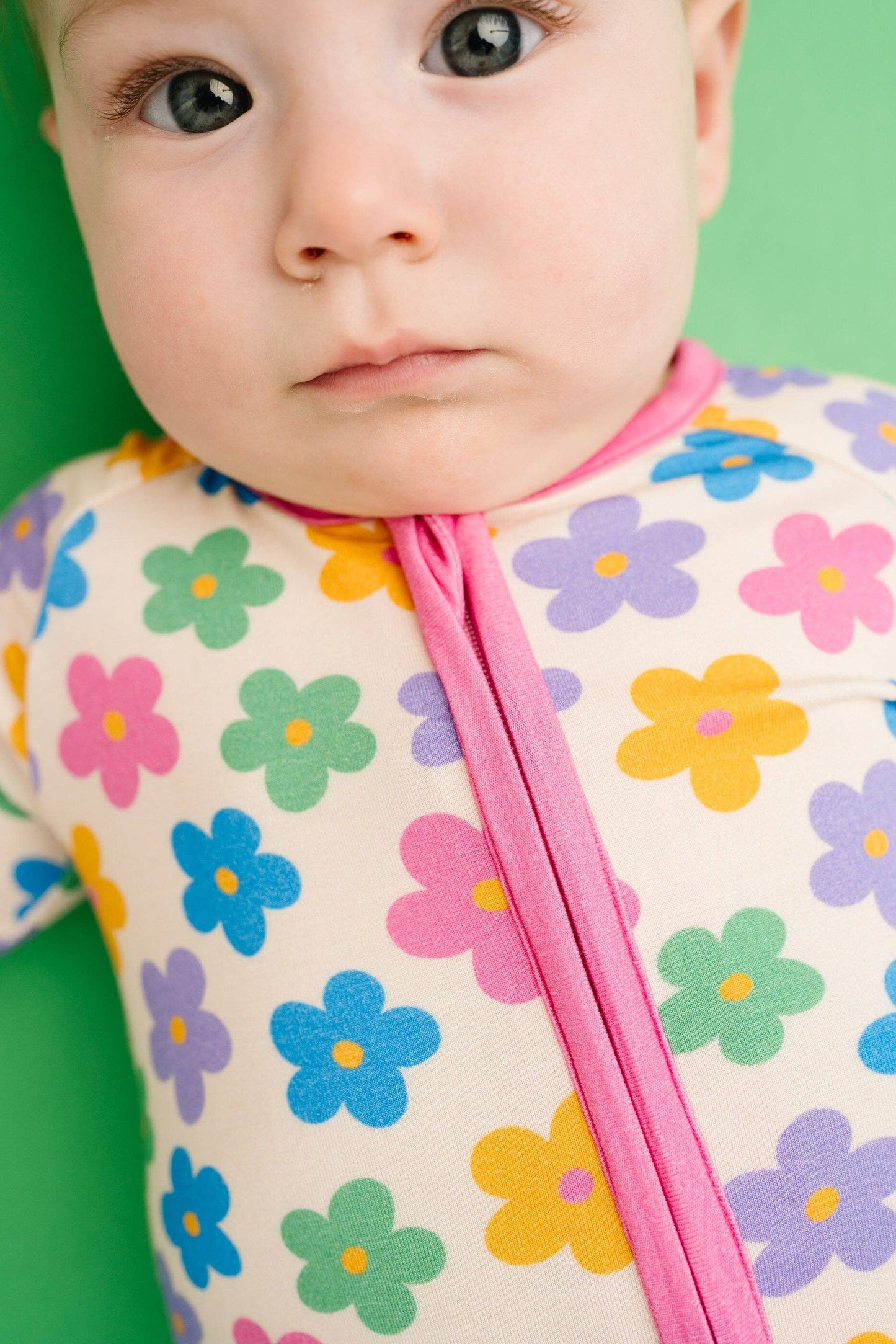 Retro Flower Bamboo Pajama Sleeper