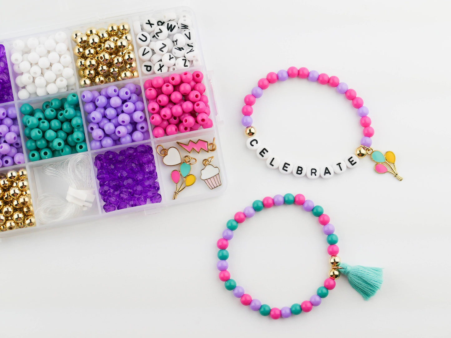 Birthday Wishes DIY Stretchy Bracelet Craft Kit Gift