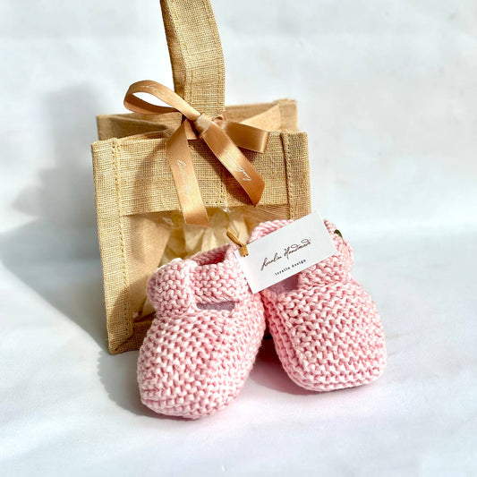 Pink Baby Booties