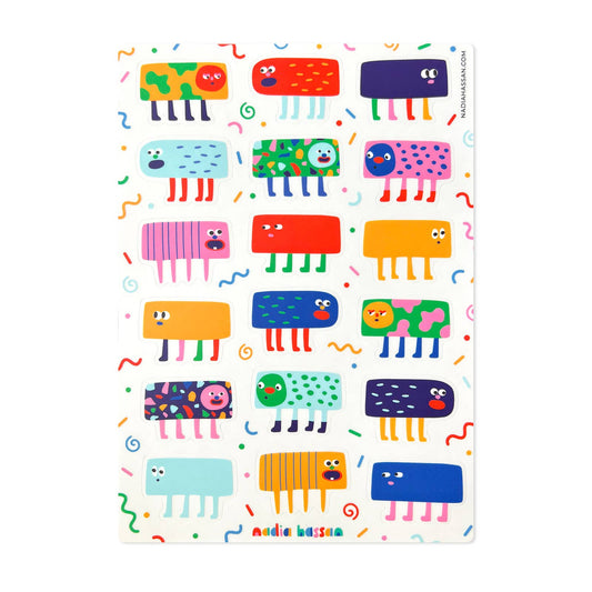 Lil' Guys 5x7 Sticker Sheet