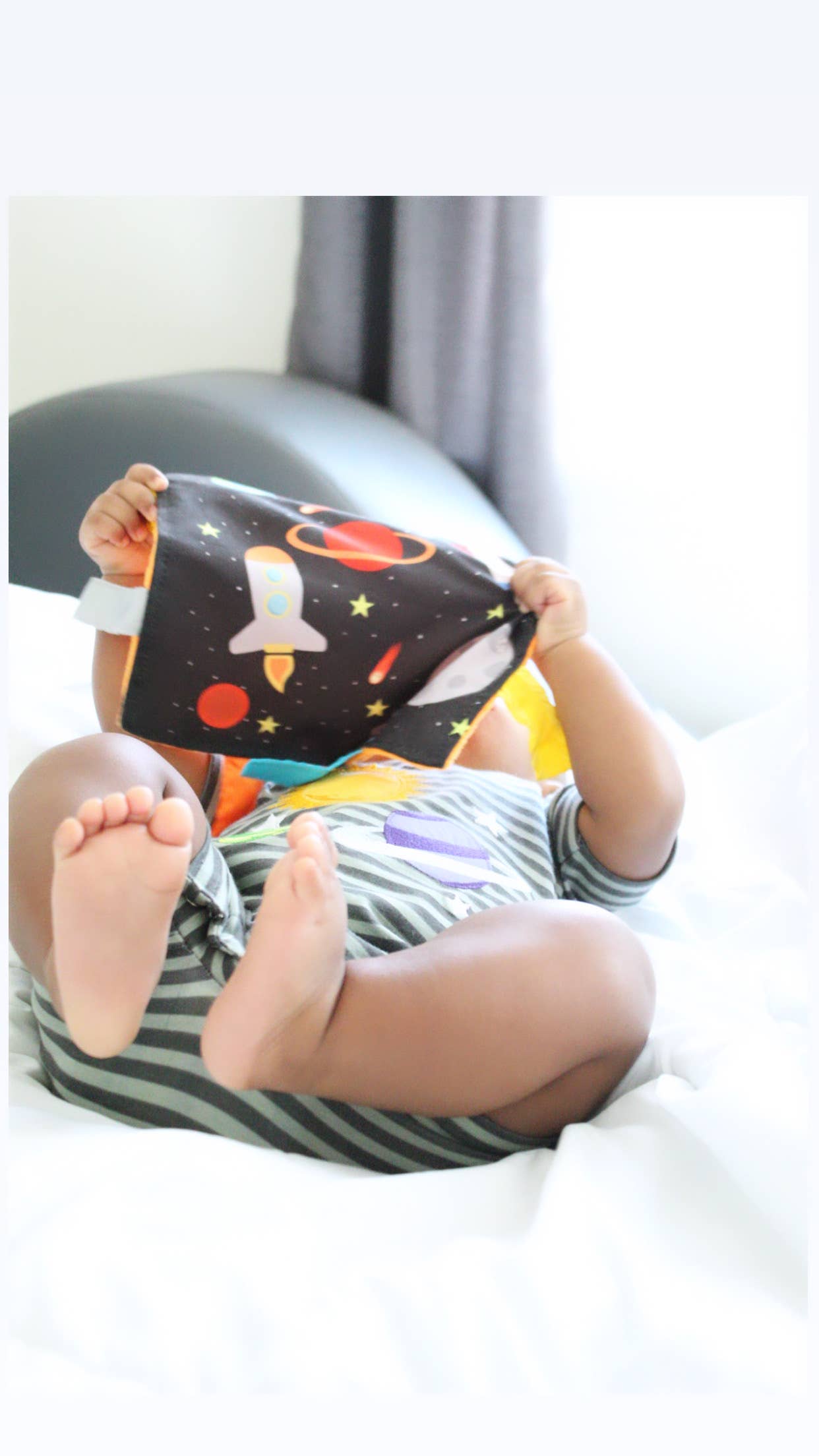 Space Rockets Crinkle Square