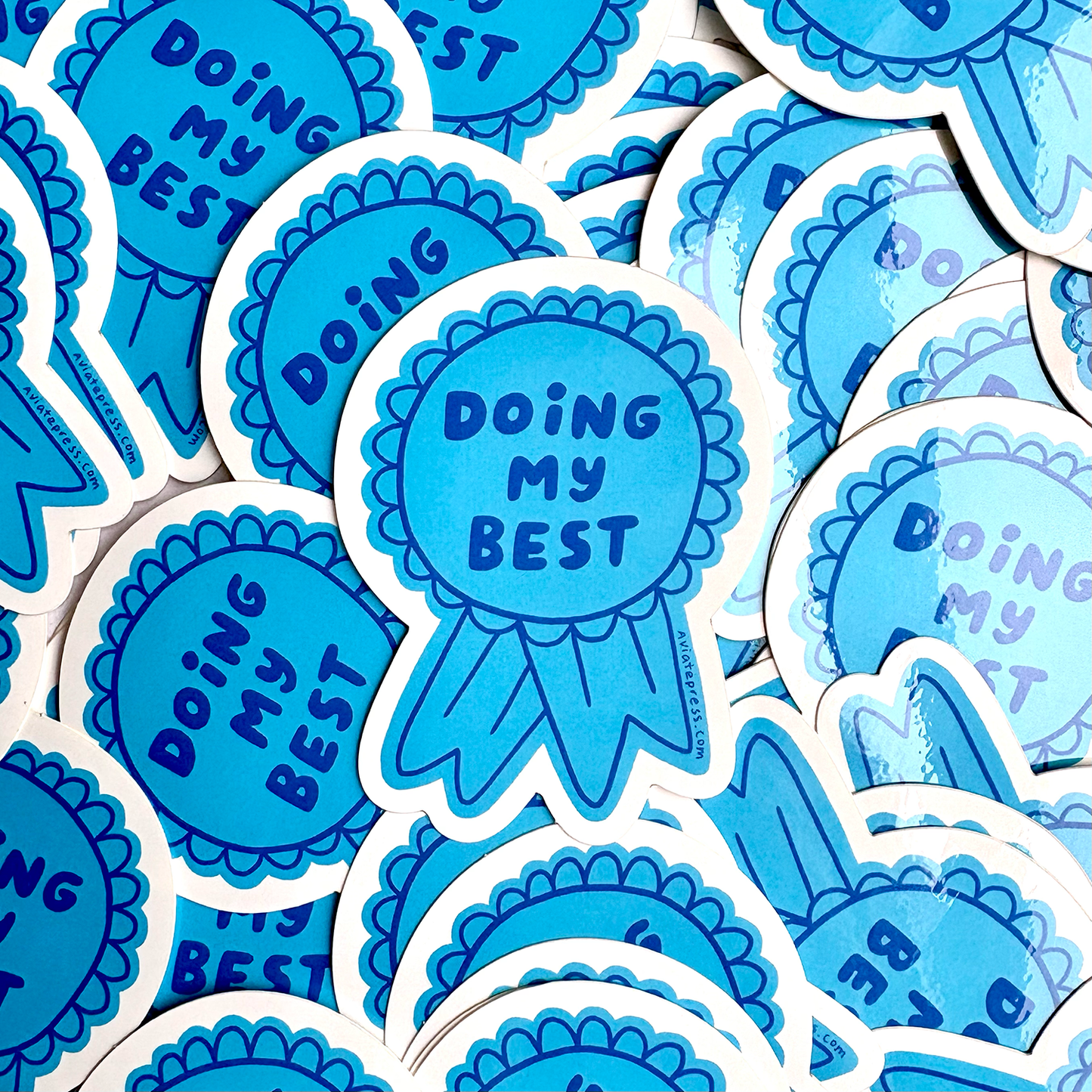 Doing My Best Ribbon Sticker