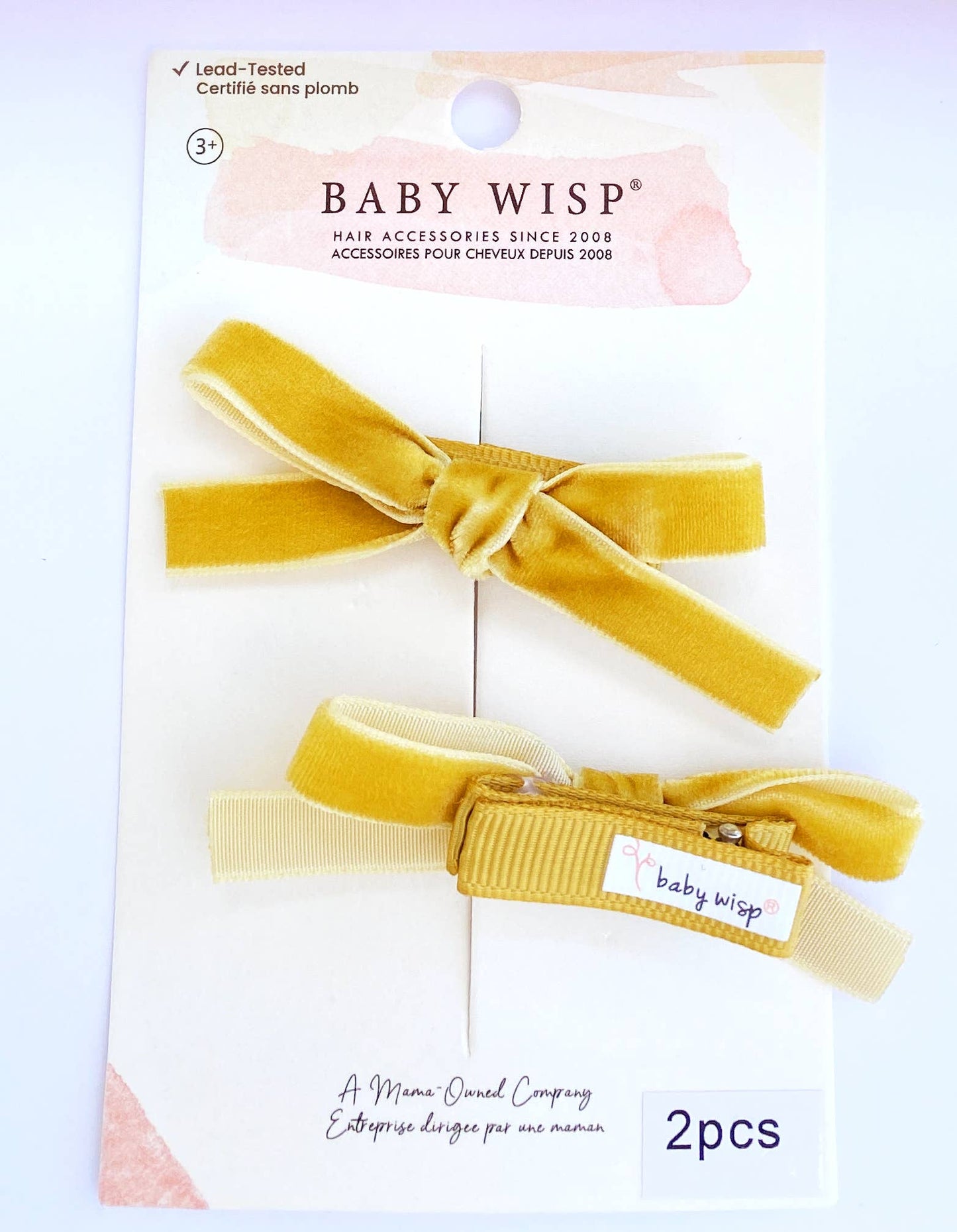 Velvet Pigtail Alligator Hair Clip Bows