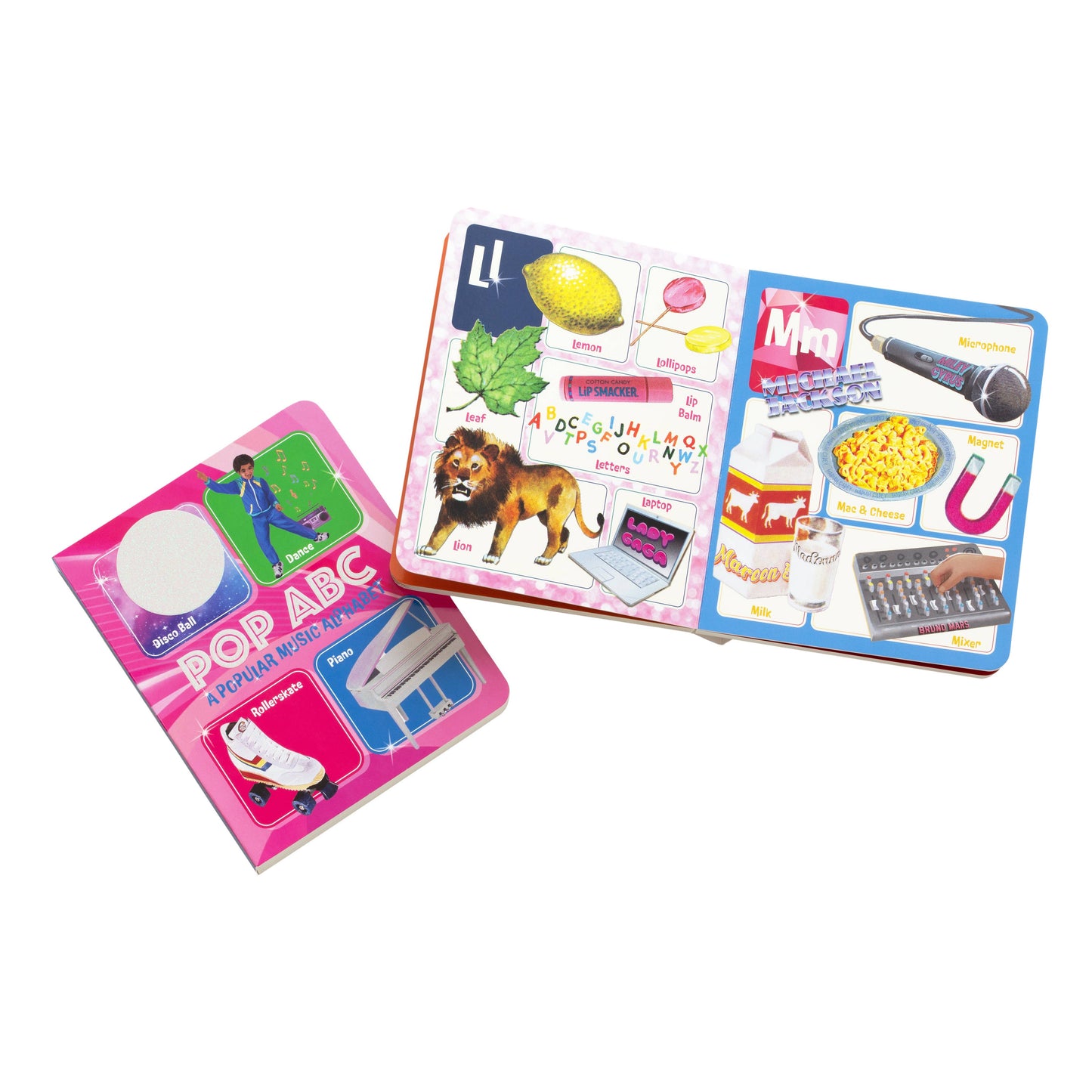 Alphabet educational children's book on a white background