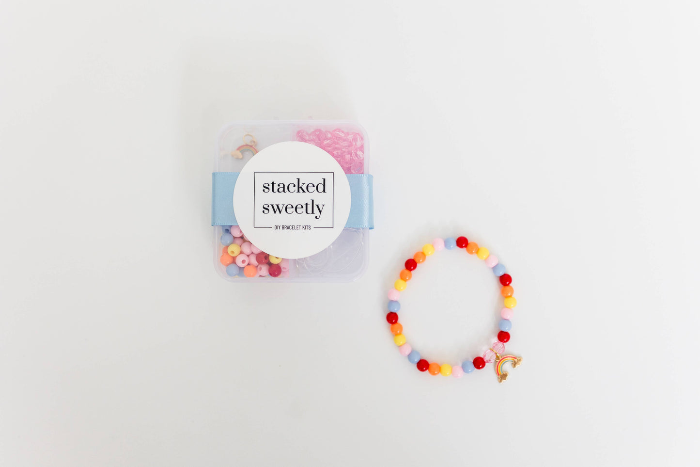 Mini Color My World Bracelet Craft Kit, Rainbow Party Favor