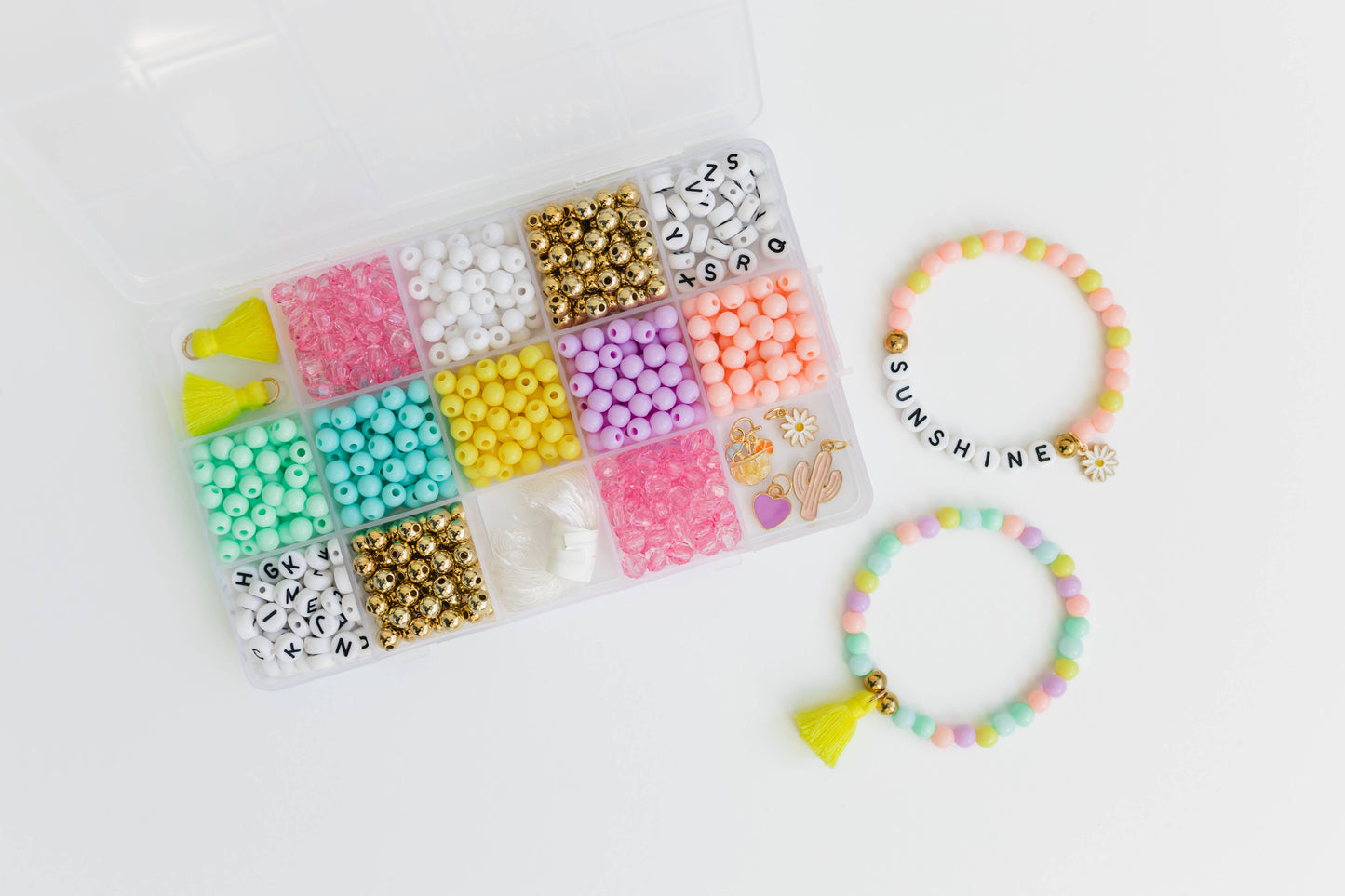 Sunshine City DIY Stretchy Bracelet Craft Kit, Summer Craft 