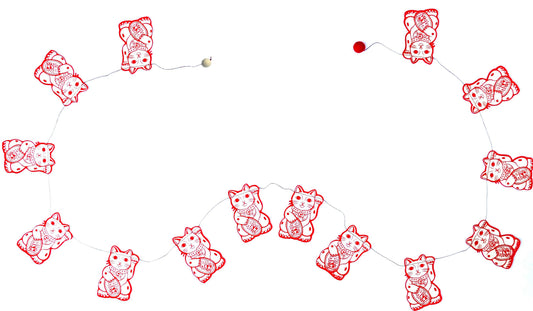Lucky Cat Paper Garland