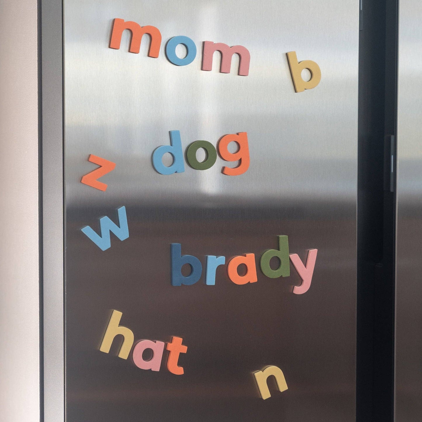 2" Mod Rainbow 75pc Lowercase Magnetic Letters