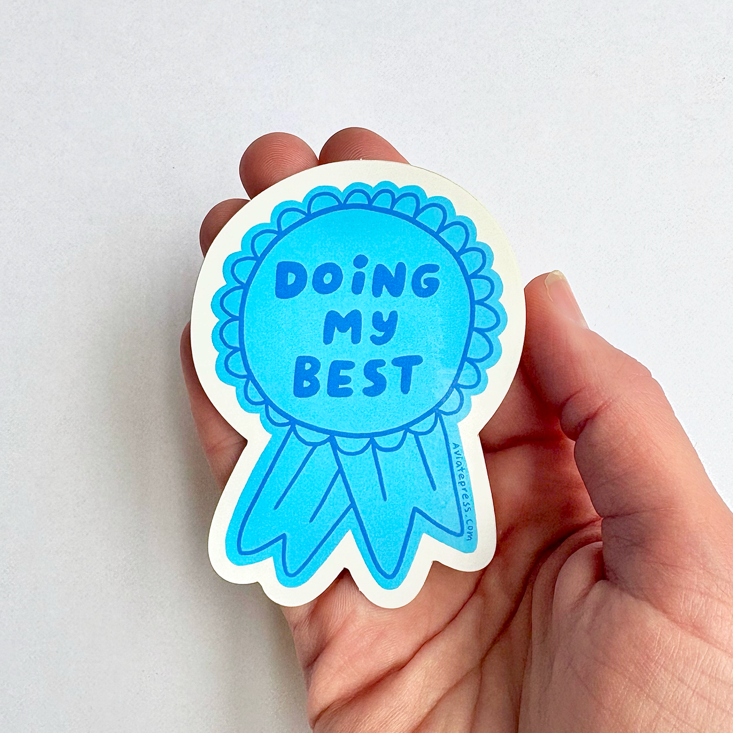 Doing My Best Ribbon Sticker