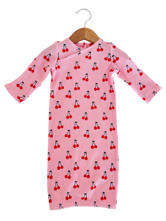 Pink Cherries Waffle Gown