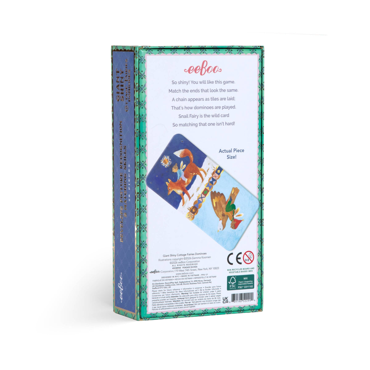 Card game packaging with colorful cards on a white background