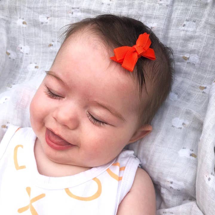 Elf- 5 Grosgrain Bows Snap Clips