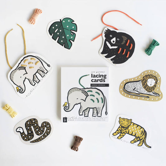 Jungle Animals- Lacing Cards