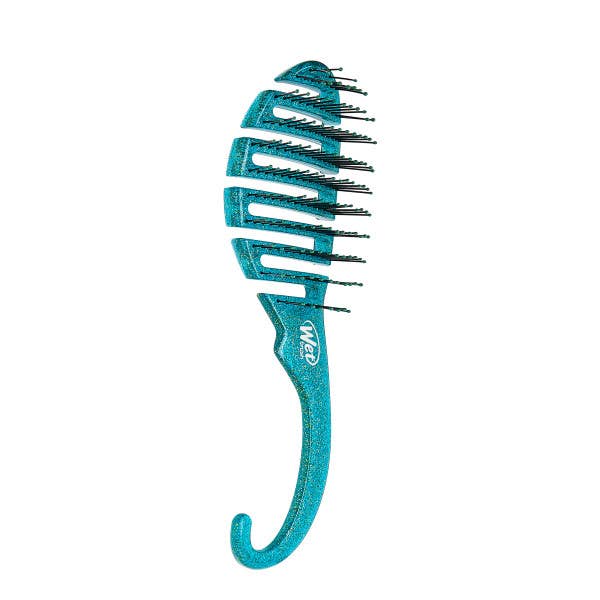 Green Glitter Shower Detangler Wet Brush