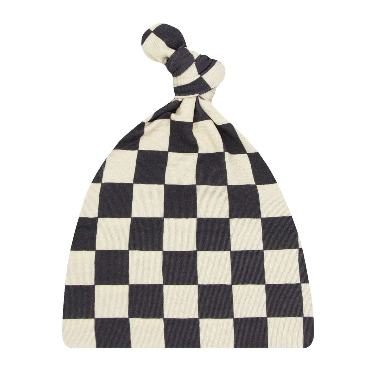 Checker Top Knot Hat