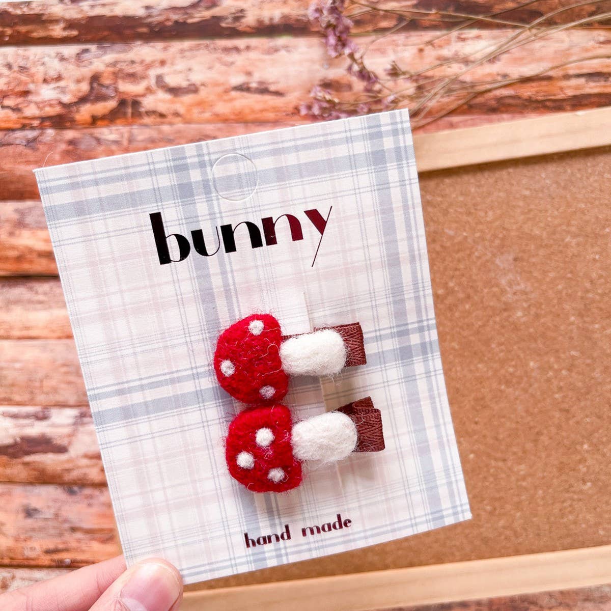 Mushroom Wool Felt Clip