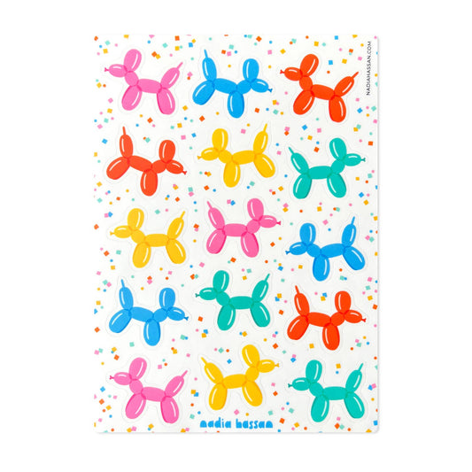 Balloon Dogs 5x7 Sticker Sheet