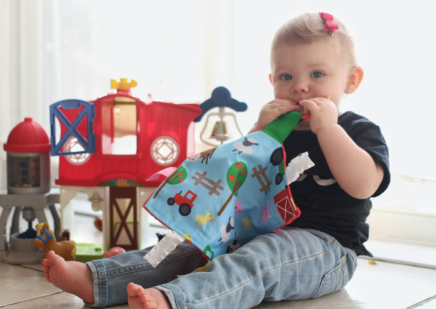 Farm Baby Crinkle Square