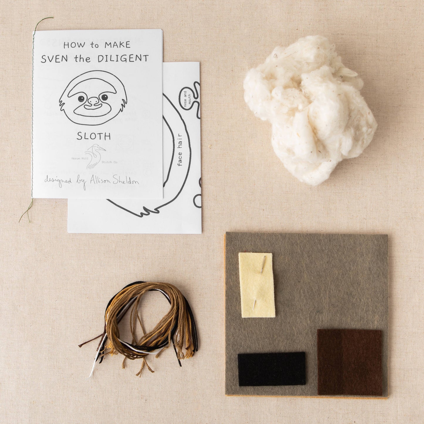 Sloth Felt Stitch Kit