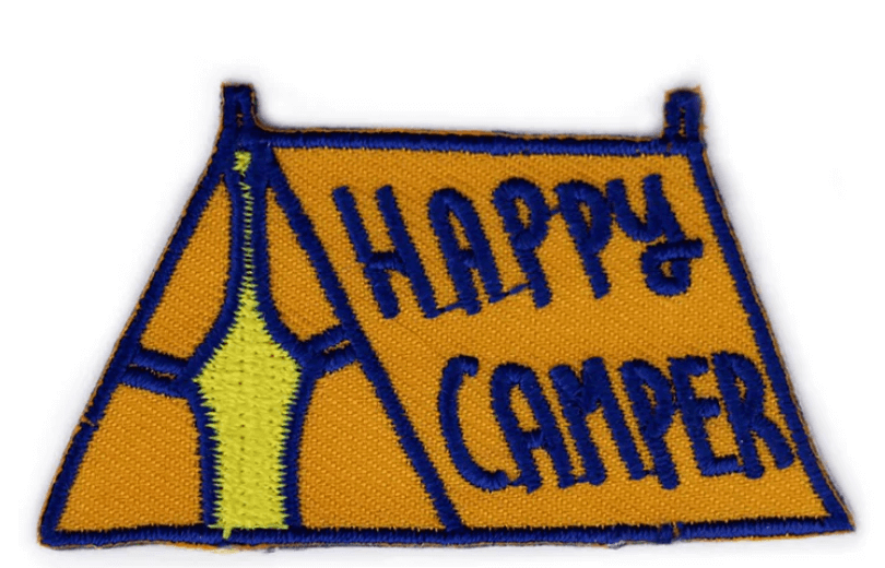 Happy Camper Tent Orange Patch