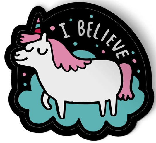 I Believe Unicorn Big Sticker