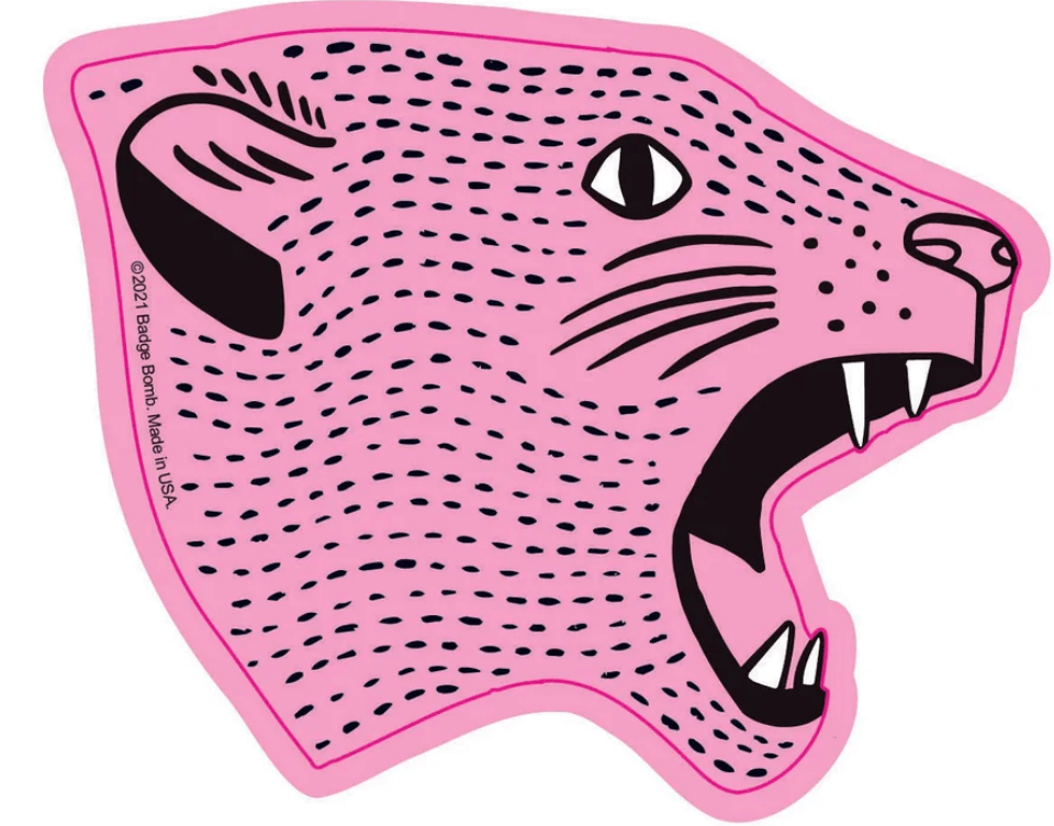 Pink Jaguar Sticker