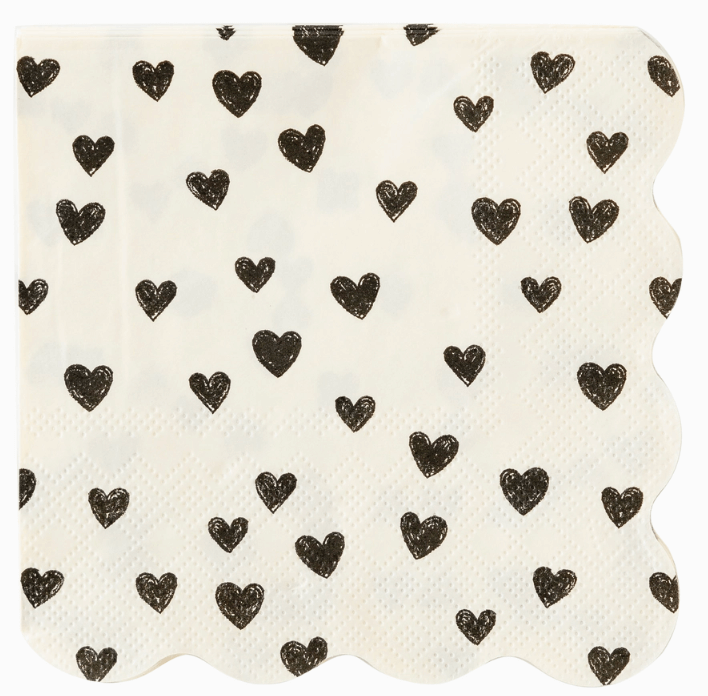 Black Hearts Cocktail Napkin