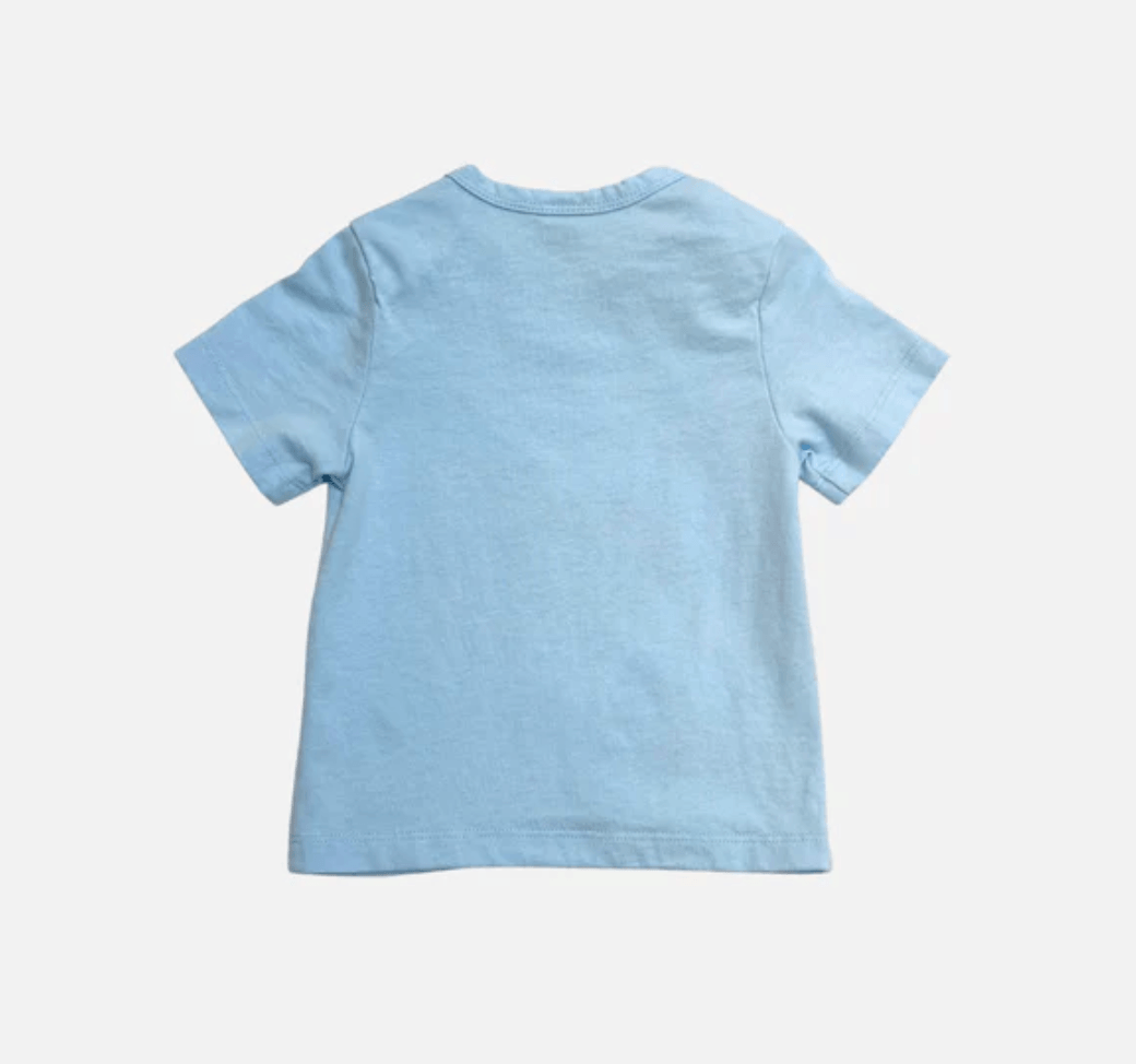 Light blue t-shirt on a white background