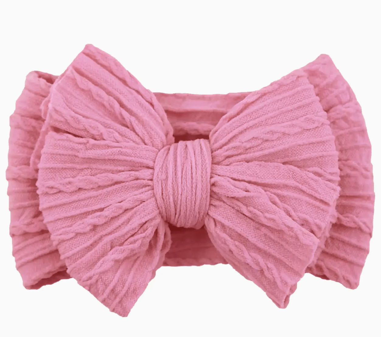 Stretchy Cable Infant Headband Bow