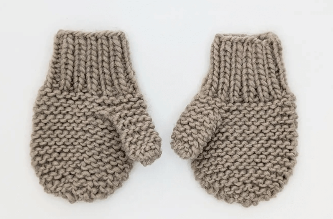Garter Stitch Mittens for Toddlers & Kids