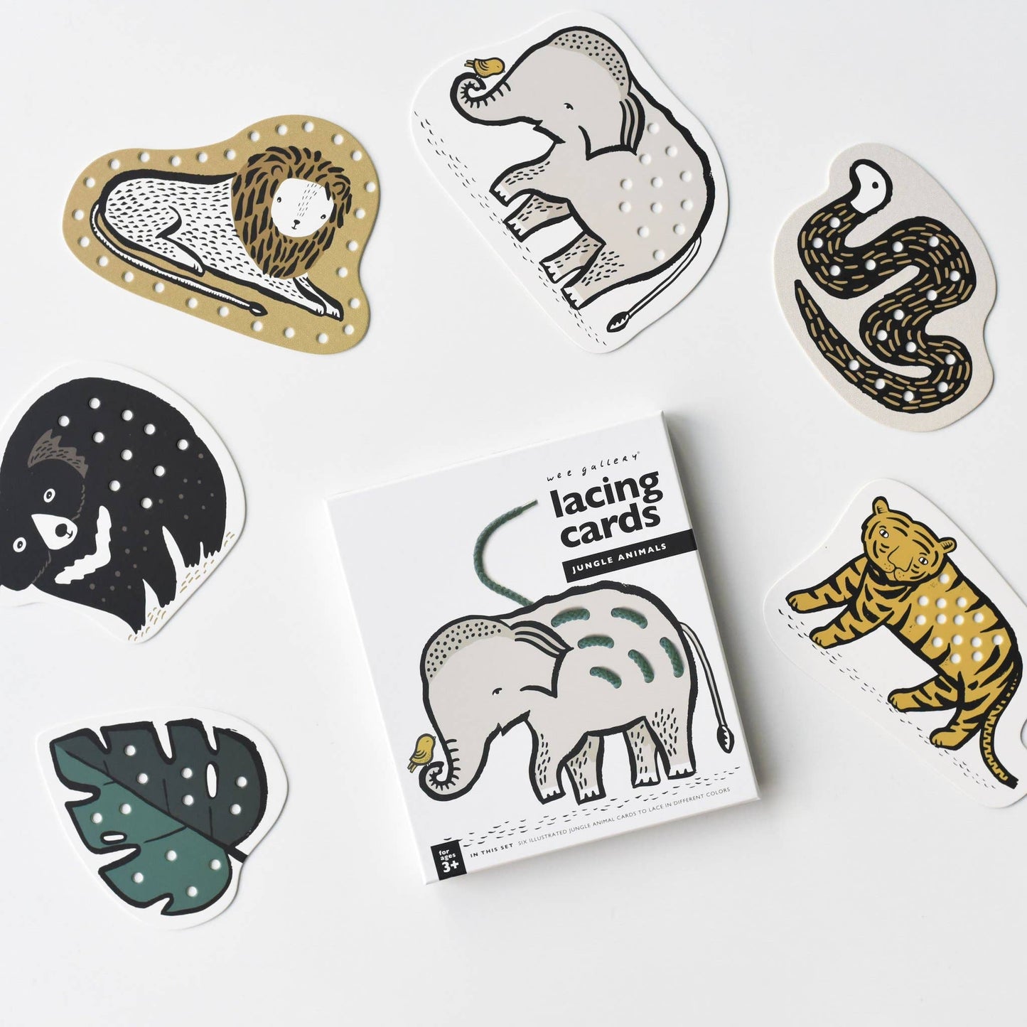 Jungle Animals- Lacing Cards