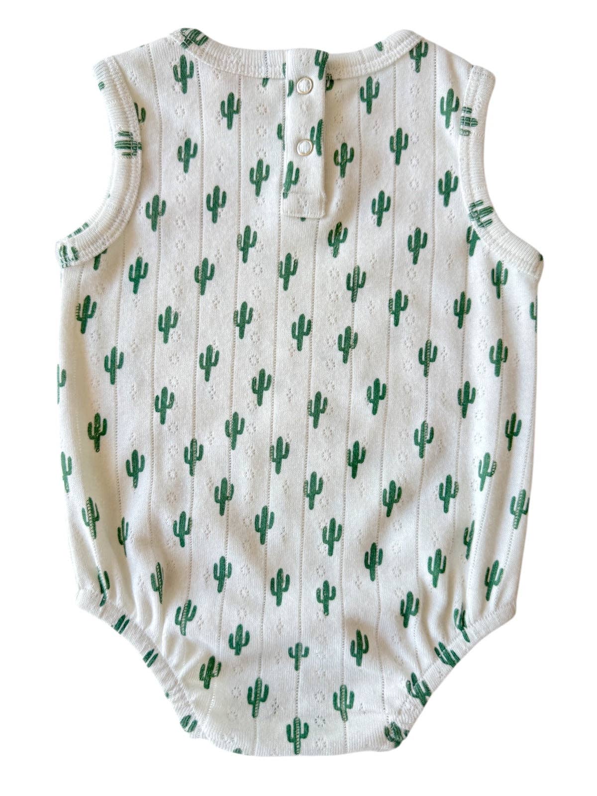 Cactus Organic Pointelle Dune Bubble Onesie