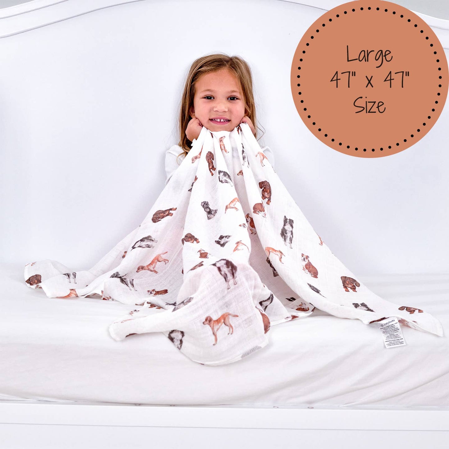 Adorable Dogs Muslin Swaddle Blanket
