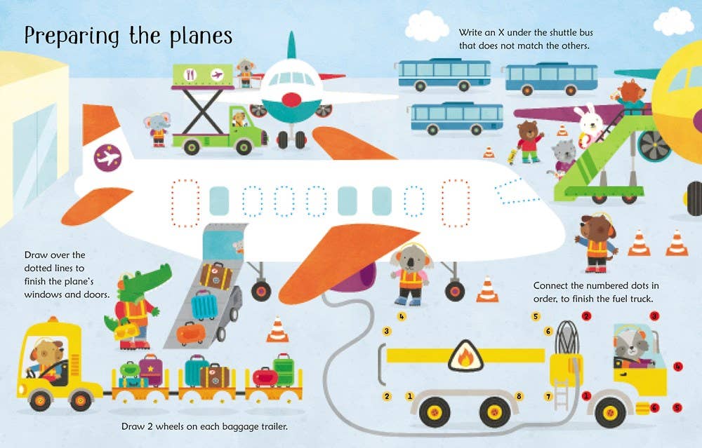 Airport Activities: Wipe-Clean