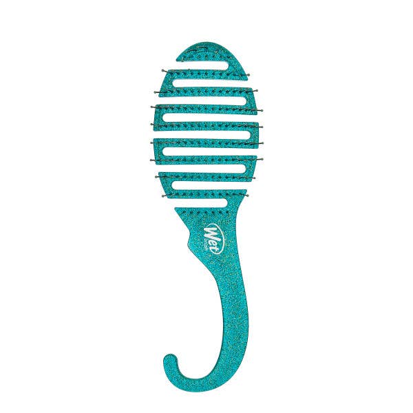 Green Glitter Shower Detangler Wet Brush