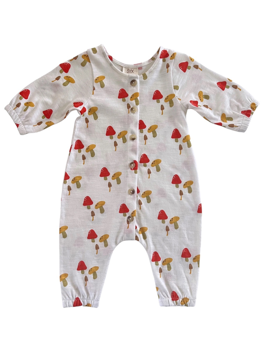 Mushroom Long Sleeve Jumpsuit