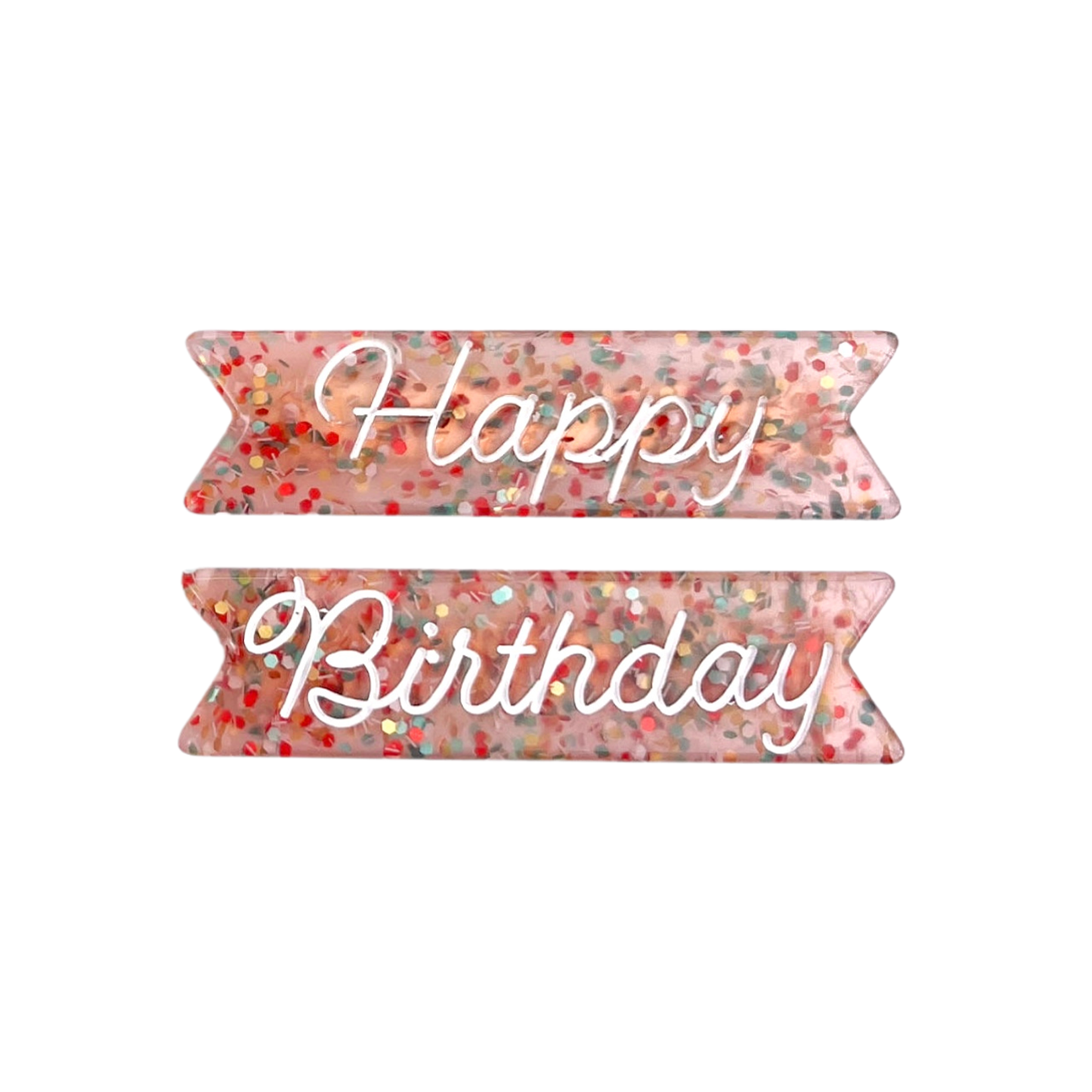 Happy Birthday Hair Clips set of 2