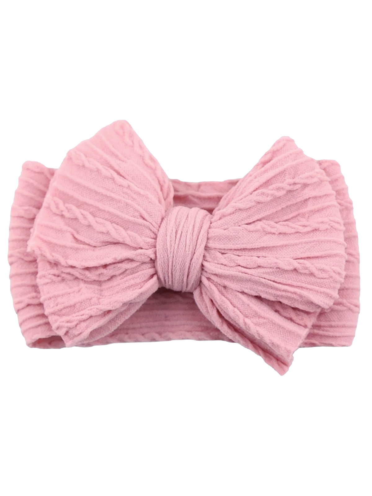 Stretchy Cable Infant Headband Bow