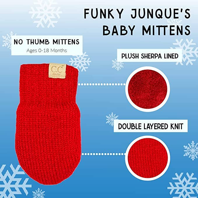 Baby Mitten with Sherpa Lining