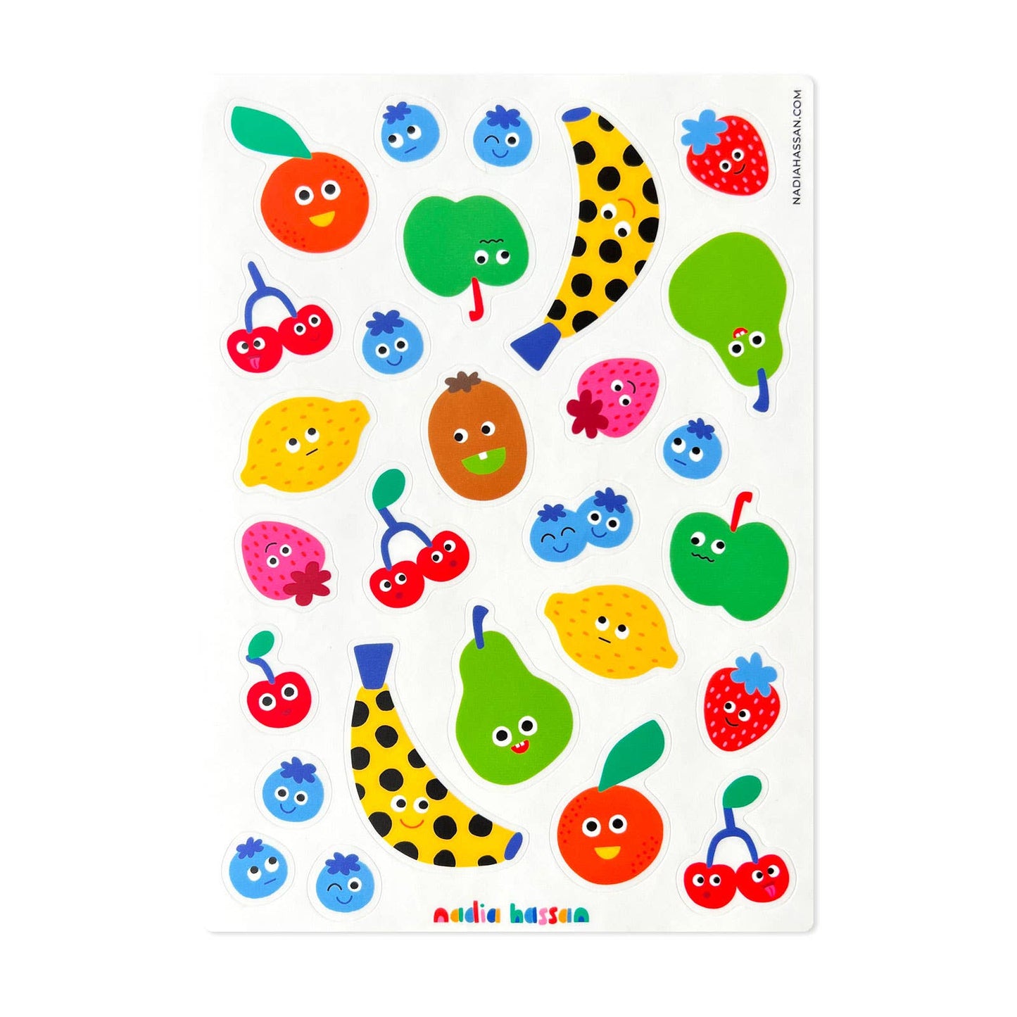 Funny Fruits 5x7 Sticker Sheet
