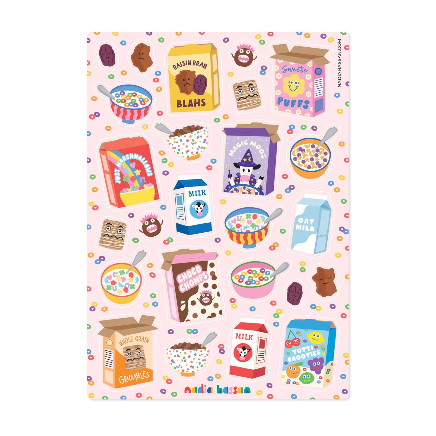 Silly Cereals 5x7 Sticker Sheet