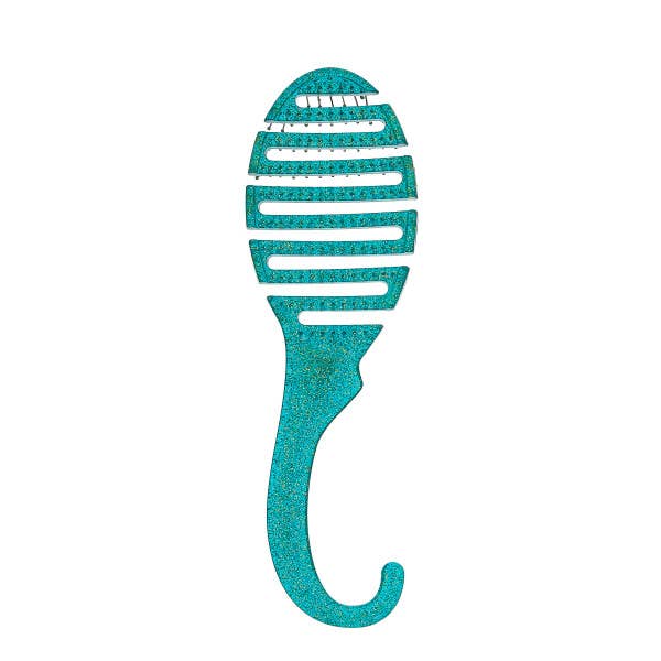 Green Glitter Shower Detangler Wet Brush