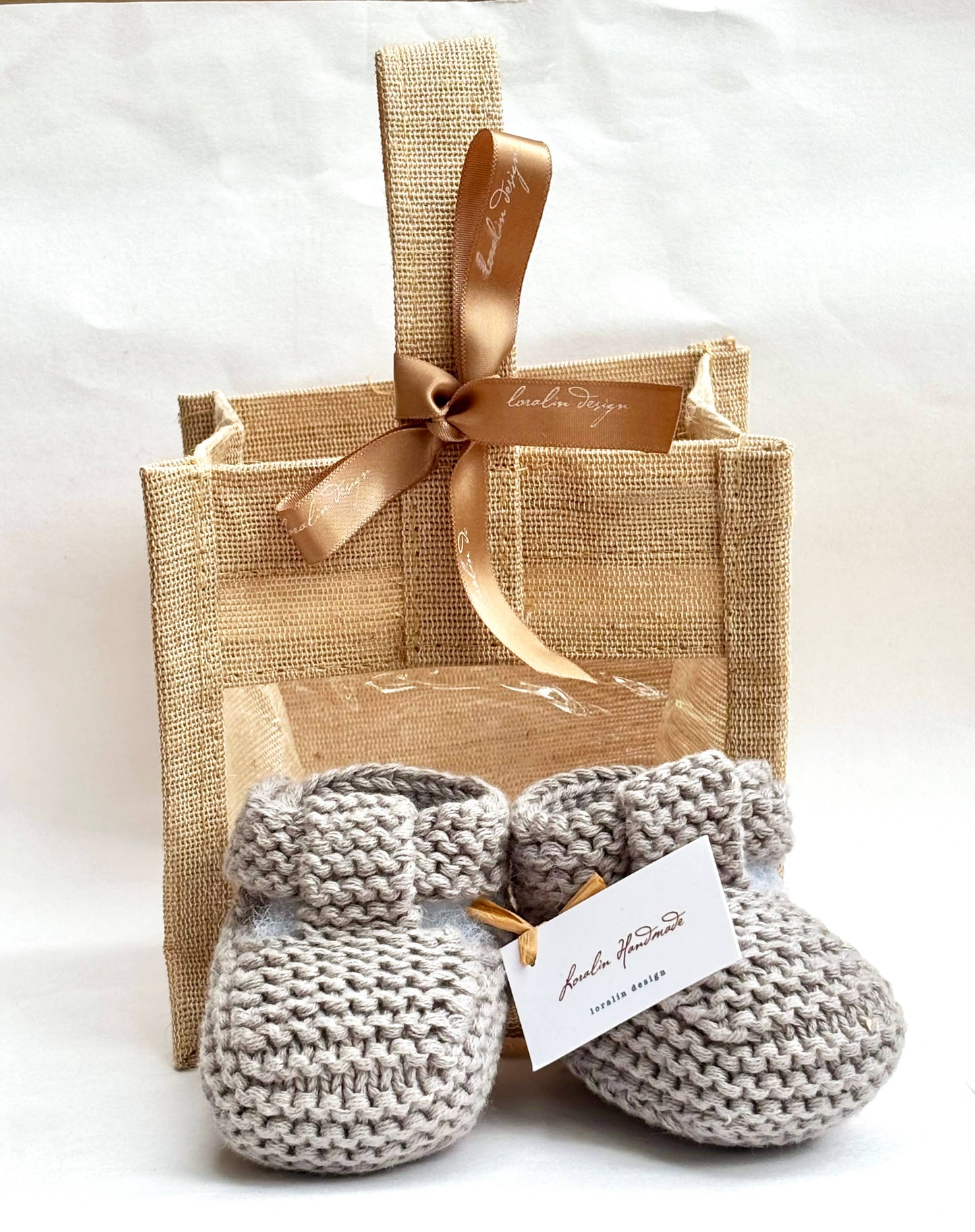 Grey Baby Booties